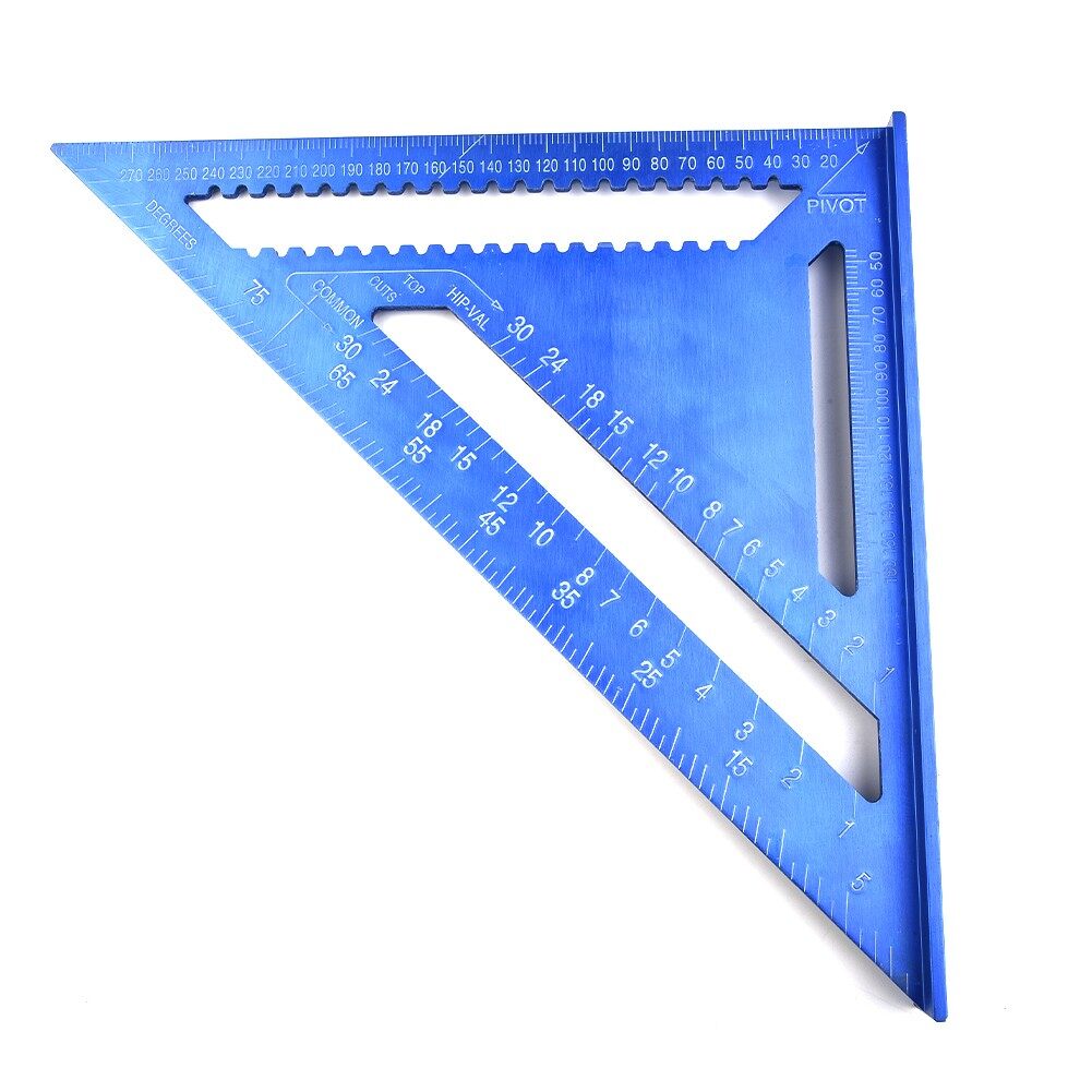 12 Aluminum Alloy Speed Square Quick Roofing Rafter Triangle Ruler Guide