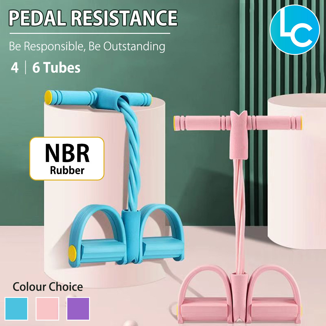 Pedal-Widerstandsband | Multifunktionales Spannseil, Elastischer Yoga-Pedalabzieher Mit 6 Röhren, EZ Workout Trainer Für Damen
