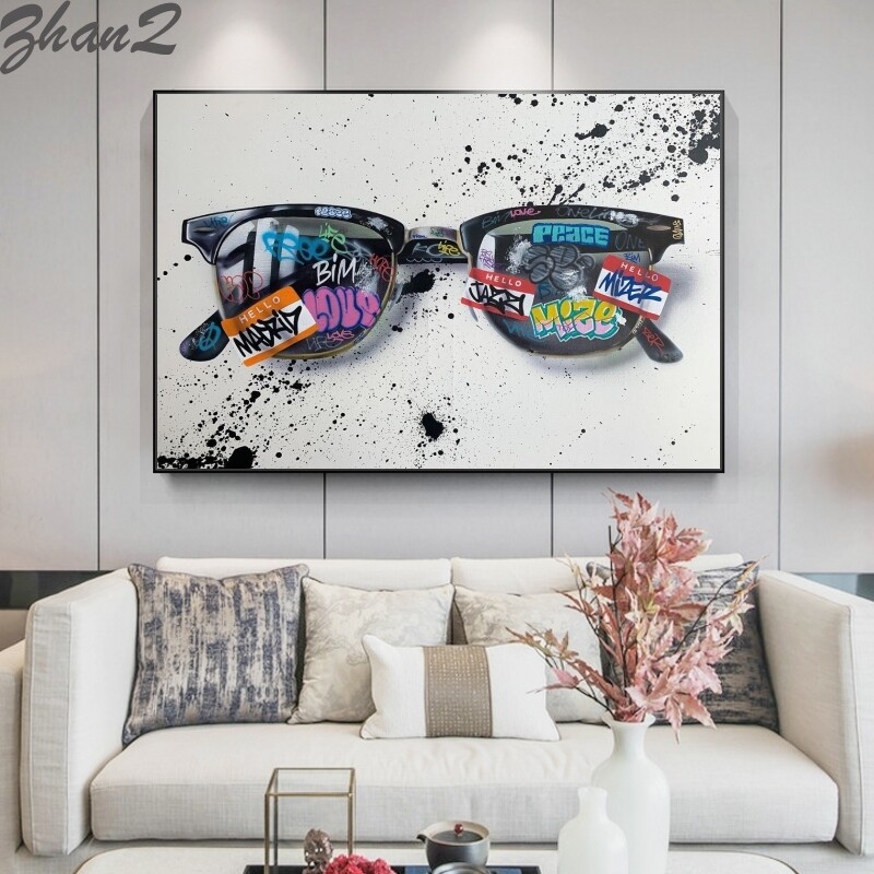 Graffitti Zonnebril โปสเตอร์สีน้ำมัน En พิมพ์ Pop Street Art แว่นตาผ้าใบ Schilderijen Op De Muur Art ภาพแต่งบ้าน1PCS ภายในกรอบหรือ (การปรับแต่งประกอบด้วยผ้าใบวาดภาพและกรอบ) - YanD Shop - ThaiPick Graffitti Zonnebril โปสเตอร์สีน้ำมัน En พิมพ์ Pop Street Art แว่นตาผ้าใบ Schilderijen Op De Muur Art ภาพแต่งบ้าน1Pcs ภายในกรอบหรือ (การปรับแต่งประกอบด้วยผ้าใบวาดภาพและกรอบ) - Yand Shop - Thaipick