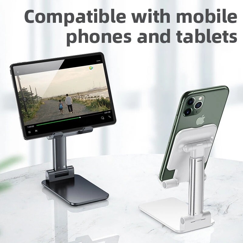 FONIX Universal Phone Stand Tablet Phone Holder Desktop Tablet Holder Table Cell Foldable Extend Support Desk Mobile Phone Holder Stand For Android iPhone iPad Adjustable