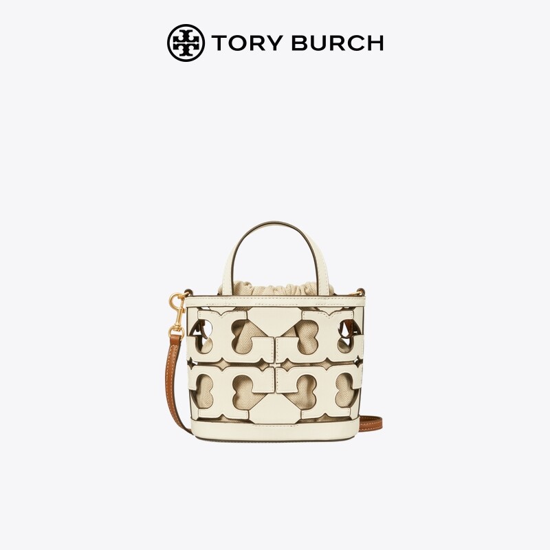 TORY BURCH mini double T LOGO กระเป๋าทรงถังกลวง 134667 ราคา 5,881 บาท*ส่งฟรี