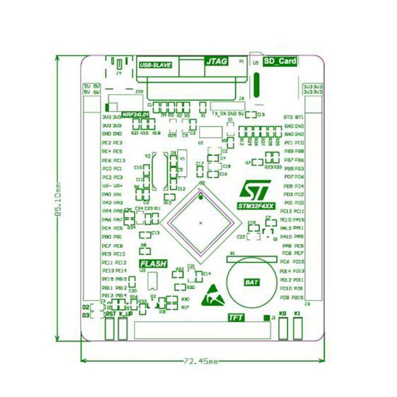 STM32F407VET6 Development Board Cortex-M4 32bit MCU SPI STM32 System Mini Learning Module with 3.2   Screen