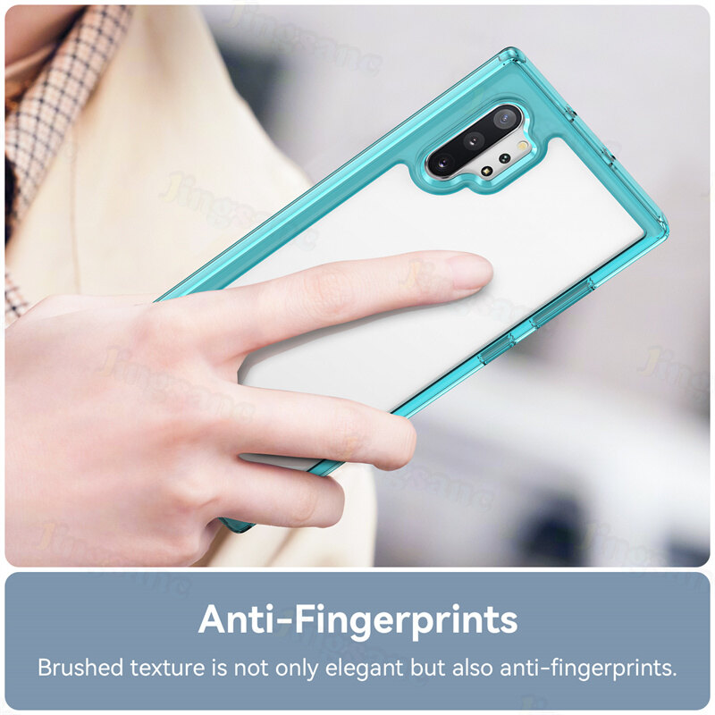 Jingsanc Hard Case For Samsung Galaxy Note 10 Plus/Note 10+/Note 10 Hybrid Armor Clear Candy Bumper Soft TPU Edge Shockproof Phone Casing Cover Shell samsung note 10 plus/note 10+/note 10