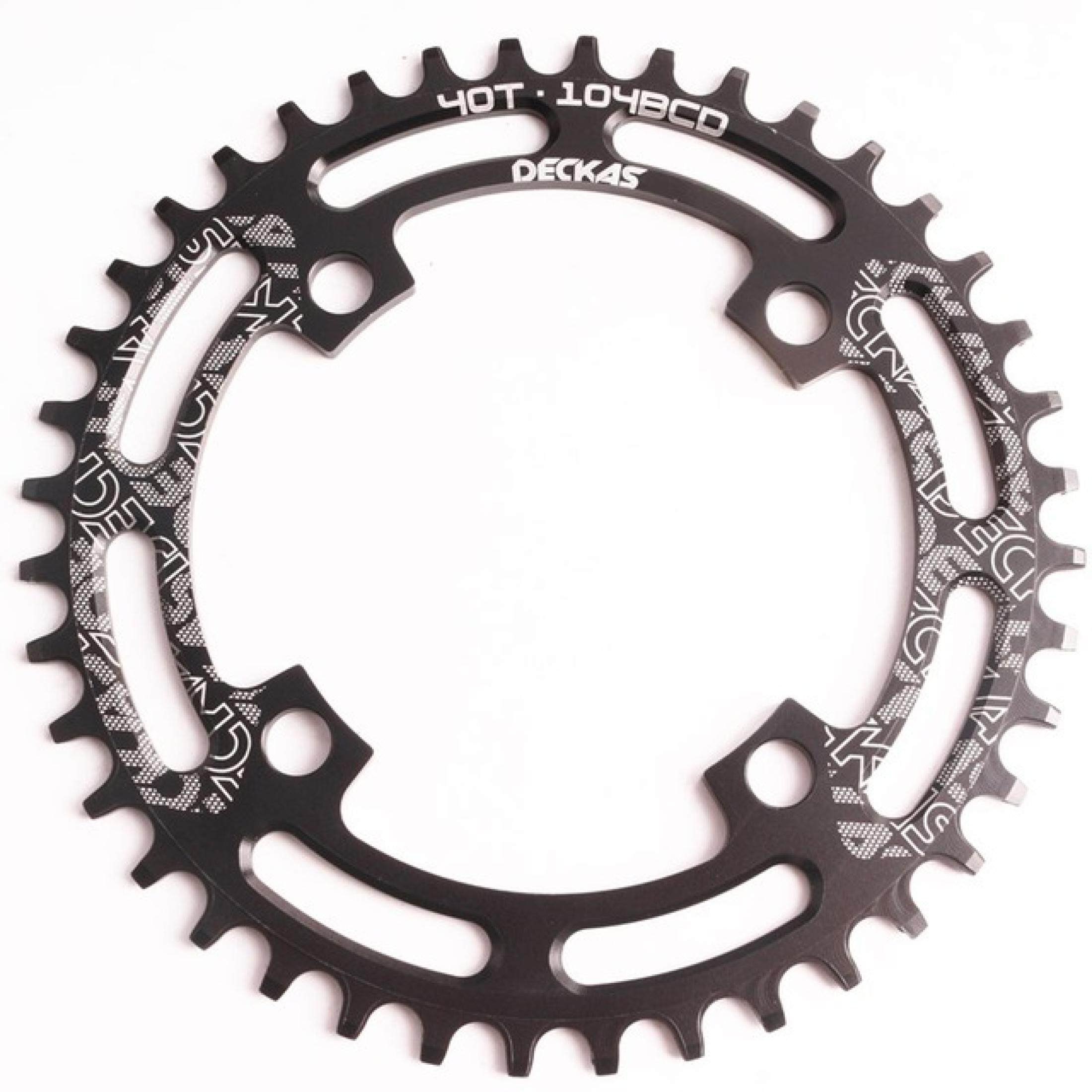 DECKAS 104BCD Round Narrow Wide Chainring 40/42/44/46/48/50/52T Chainwheel MTB Mountain Bicycle Crankset Aluminum Chainring 104 BCD Bicycle Accessories