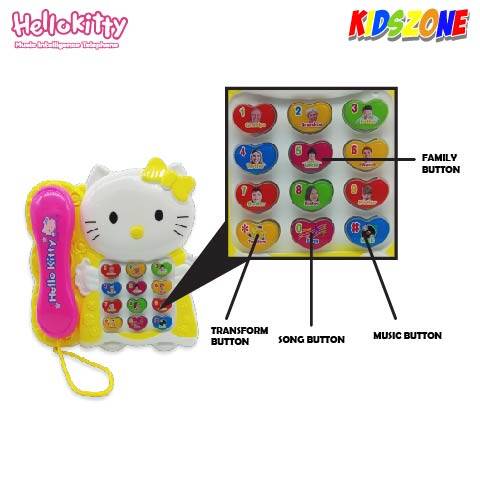 Hello Kitty Baby Phone With Music Intelligence Telephone Toys For 3+/Telefon Mainan Hello Kitty | Lazada