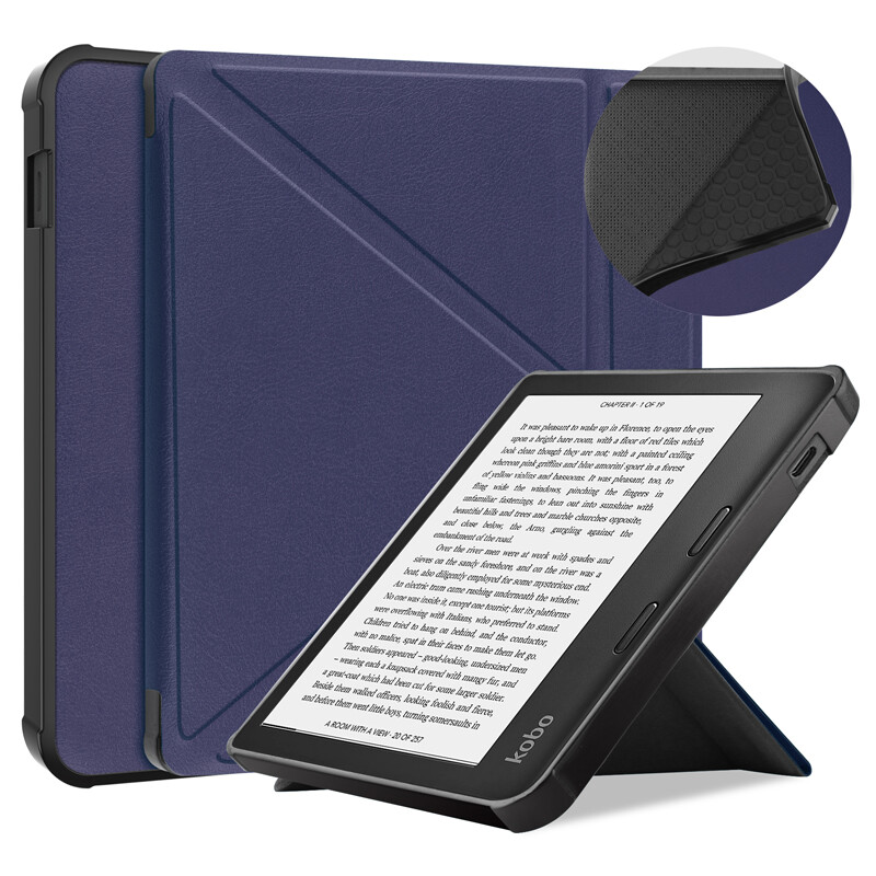 PU Leather Flip Case for Kobo Libra 2 7 inch E-Book Ereader Transform Stand Casing Smart Cover