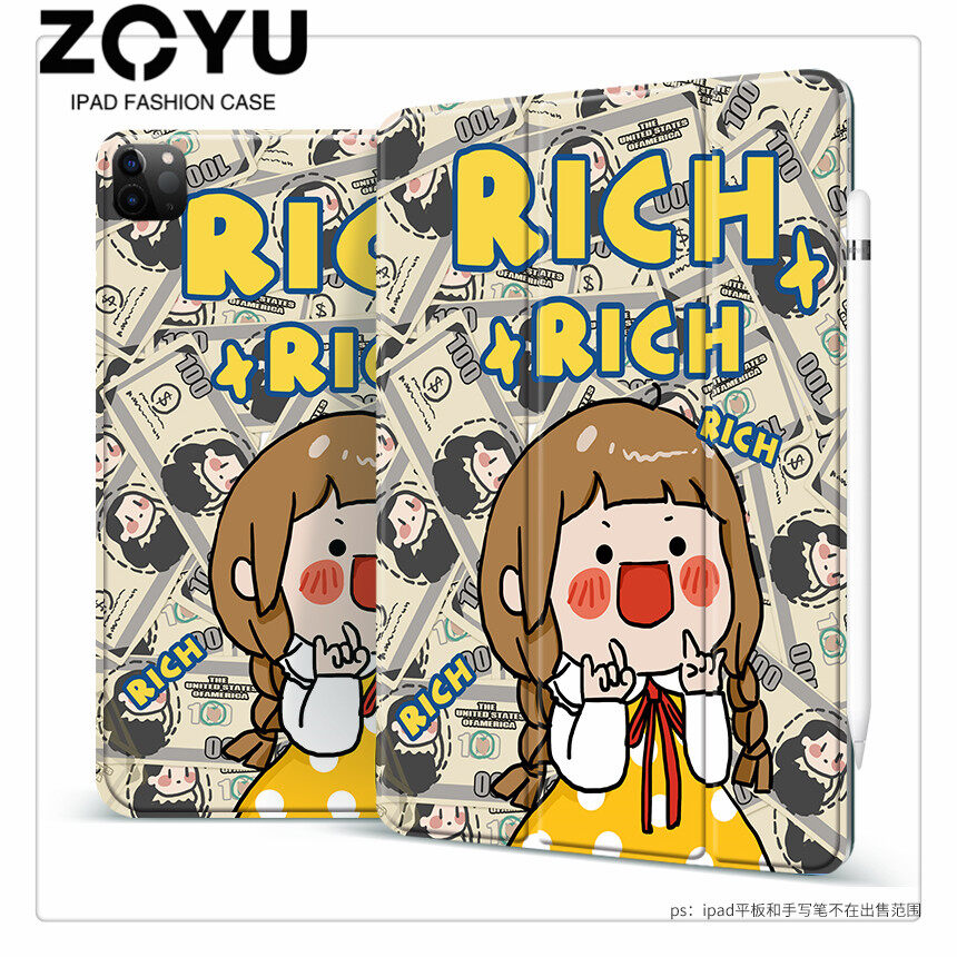 Ốp lưng zoyu iPad Phim hoạt hình anime dễ thương Nắp băm từ tính Giá đỡ ba lần siêu mỏng Hỗ trợ cho iPad Pro 11 12.9 2020 2021 2018 Ốp lưng iPad 10.9 Air 4 Thiết kế chống uốn cong Hỗ trợ sạc hấp phụ bút chì