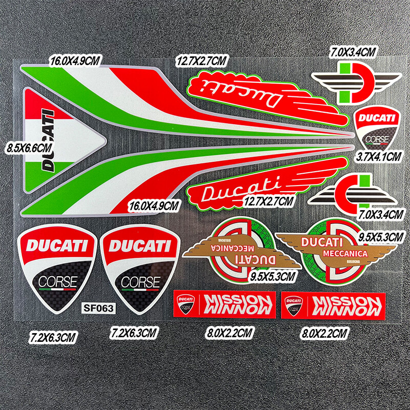 Motorcycle Sticker Reflective Waterproof For DUCATI