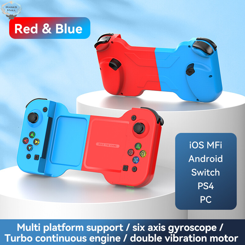 HK Mobile Phone Gamepad Bluetooth-compatible 5.0 Wireless Game Controller Retractable Joystick Compatible For Ios/android