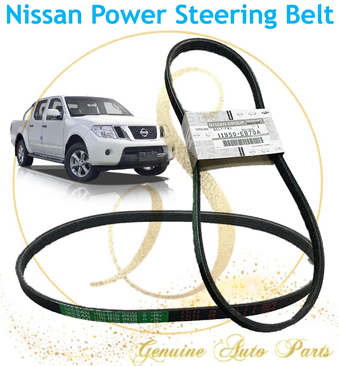 (100 ORIGINAL) NISSAN NAVARA D40 2.5CC 20062013 FAN BELT 4PK820 11950