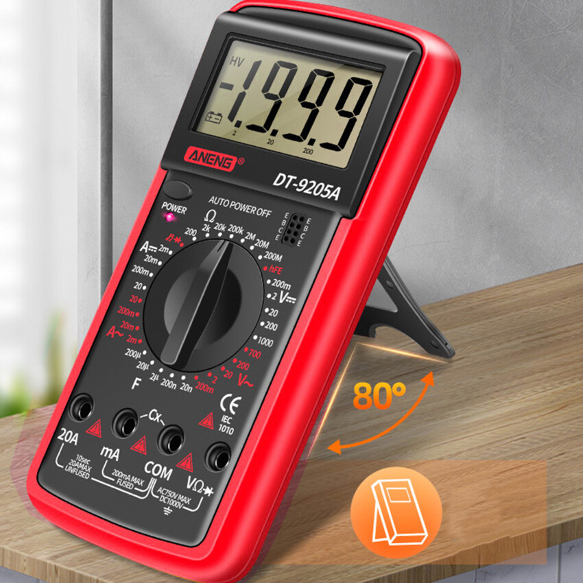 9205A Digital Multimeter Handheld High Precision Multimeter Electrician Test DC Voltage Ammeter Electrician Tool