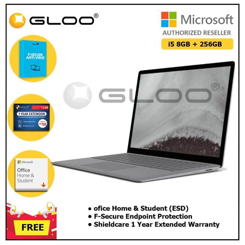 Microsoft Surface Laptop 2 i5/8GB 256GB Platinum + Shield Care 1 Year + F-Secure 1 Year + Office Home & Student 2019 (ESD) Malaysia