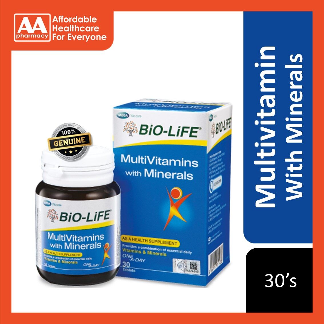 BIOLIFE MULTIVITAMINS WITH MINERALS TABLET (30'S) Lazada