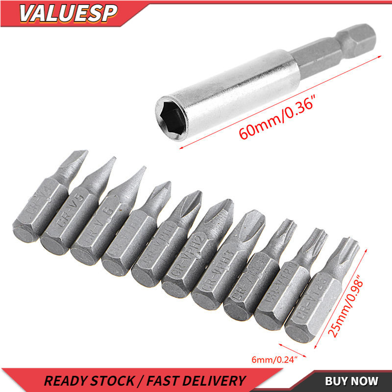 10pcs Torx Screwdriver Bits Set Alloy 