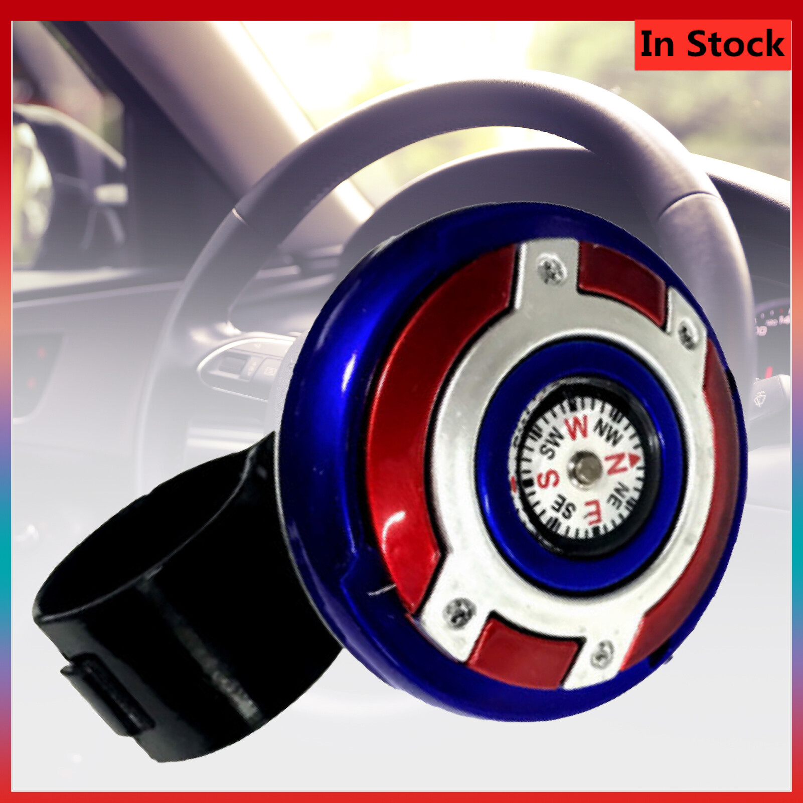 Steering Wheel Power Ball Booster Auto Parts Steering Wheel Ball Steering Wheel Auto Parts Knob Stylish Universal Metal Steering Wheel Grip for Vehicle
