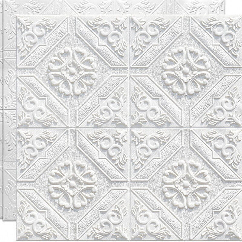 【TaroBall】Large 70cm 3D Self-Adhesive Waterproof Foam Wall Stickers Stereo Pattern Background Soft WallPaper Ceiling Sticker Home Decor Collision Avoidance Room Wall Decoration