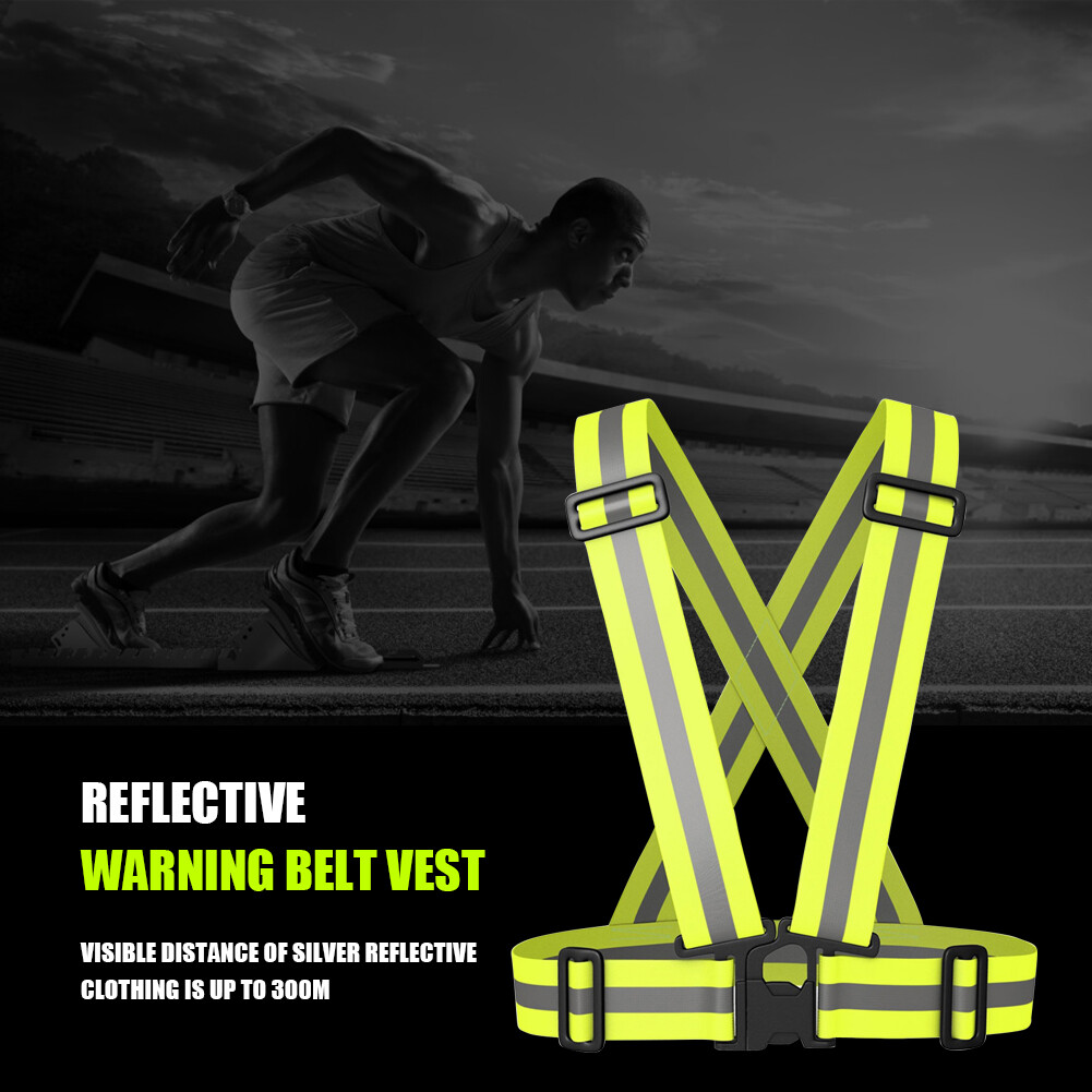 Night Running Reflective Straps Vest Traffic Night Work Security Clothing