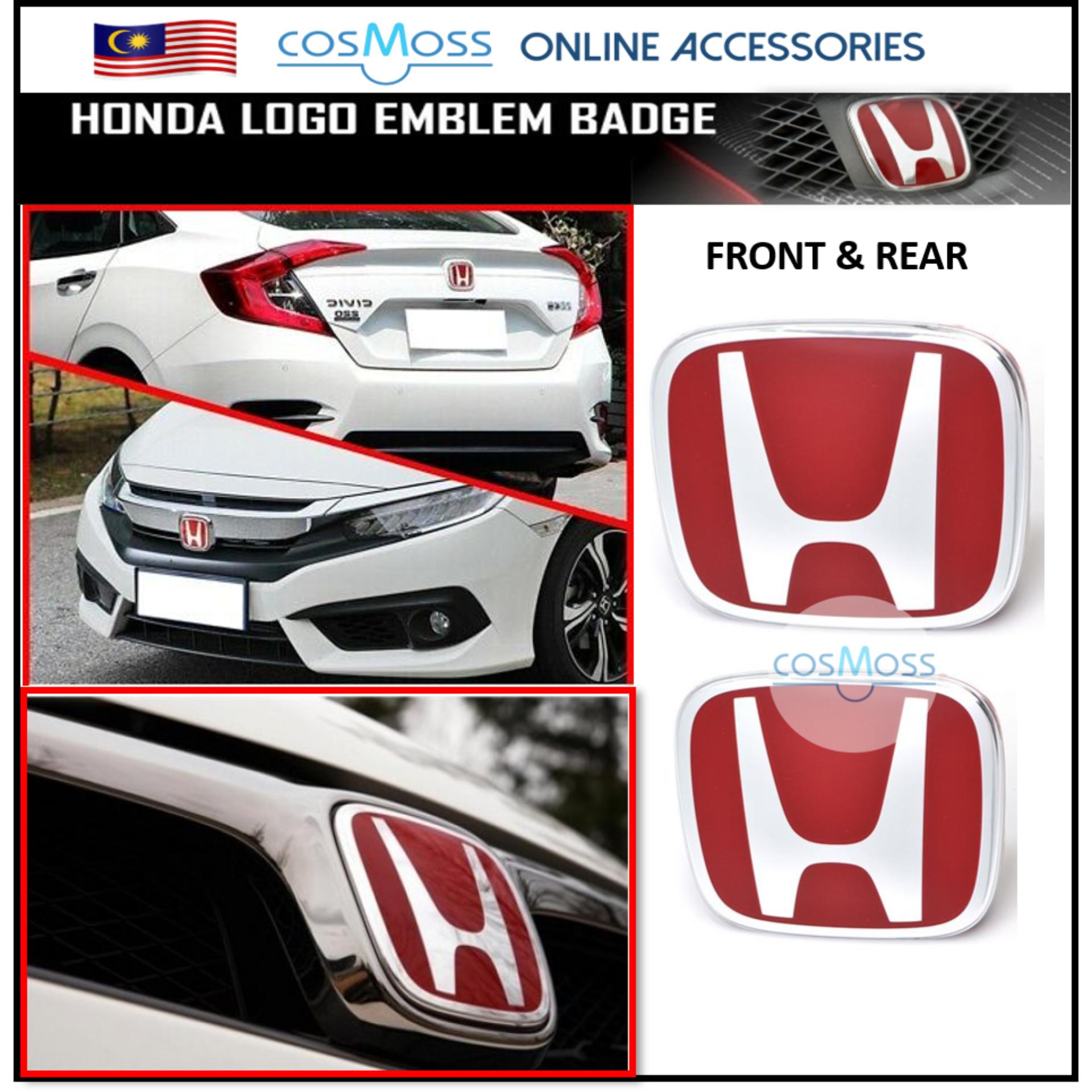 Black Front Grille H Emblem For Honda Civic 2012-2015 Coupe Si Sedan – ABS Replacement Badge