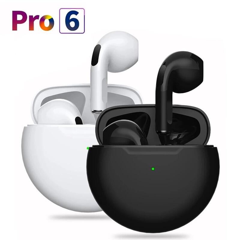 Pro 6 Tai Nghe Gắn Tai Không Dây Tai Nghe Không Dây Bluetooth Có Mic Và Âm Thanh Nổi HD Call For Sports, Apple iPhone, Xiaomi, Huawei