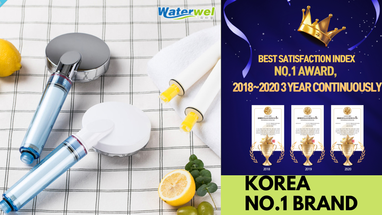 Waterwel Filtered Shower Head Vitamin C Anion No Chlorine No Rust Save