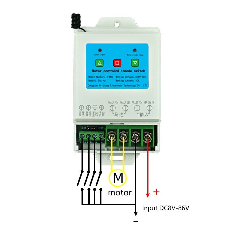 Rf 433Mhz Wireless Remote Control Switch DC 12V 24V 10A Motor Forward And Reverse Controller Automatic Door/Rolling Door Garage