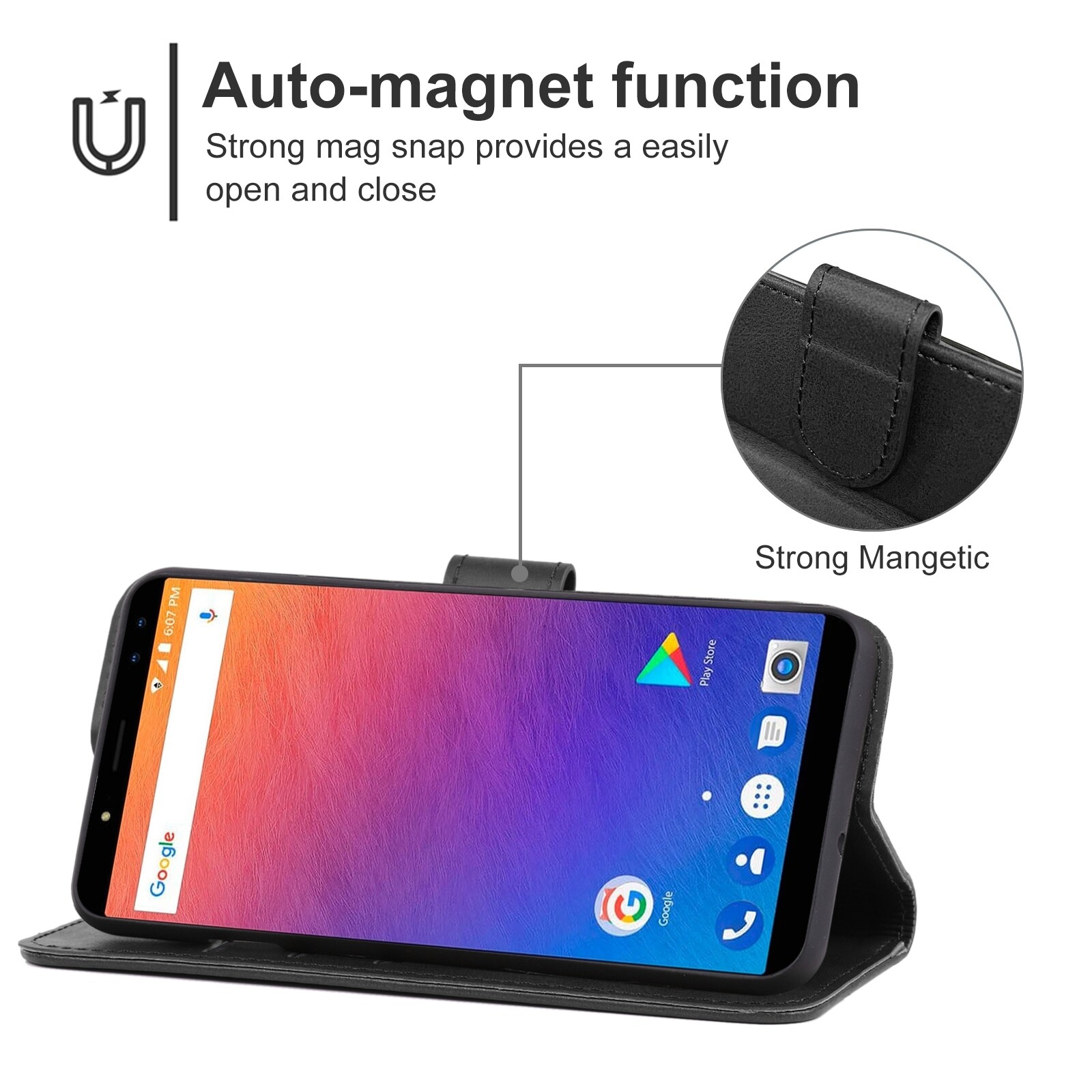 Leather Phone Case For Ulefone Power 3 / Power 3S
