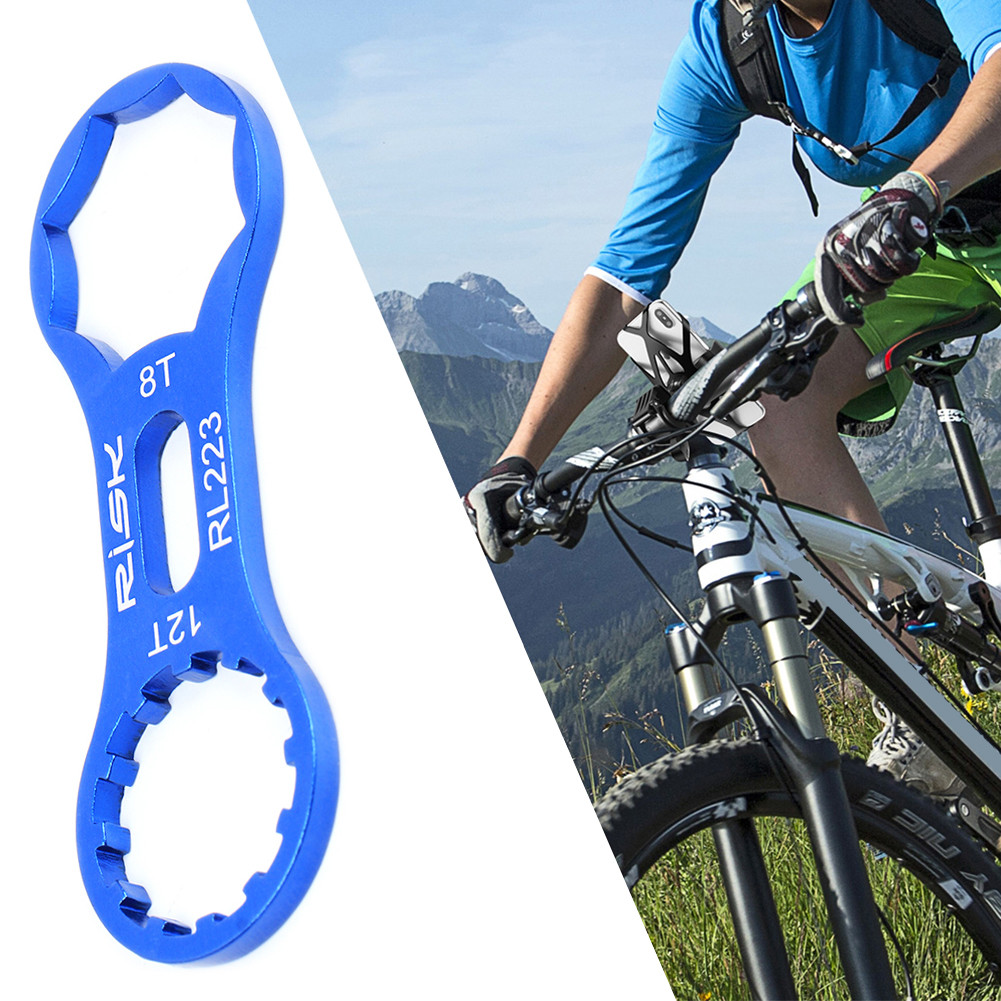 RISK Bicycle Front Fork Wrench SR Suntour XCR / XCT / XCM / RST, Front Fork Cap Repair Disassembly Tools, Lightweight Aluminum
