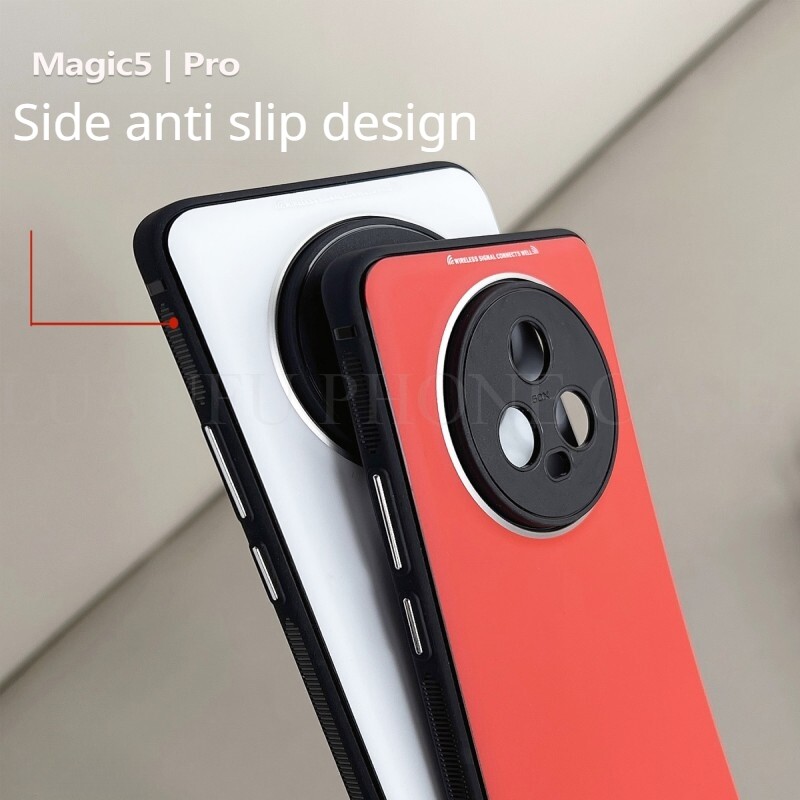 Cho Honor Magic 5 Pro vỏ điện thoại Da Cảm Thấy Matte Honor Magic 4 Pro / Honor Magic 5 Cao cấp vỏ mềm Không dính vân tay chống sốc bảo vệ trường hợp