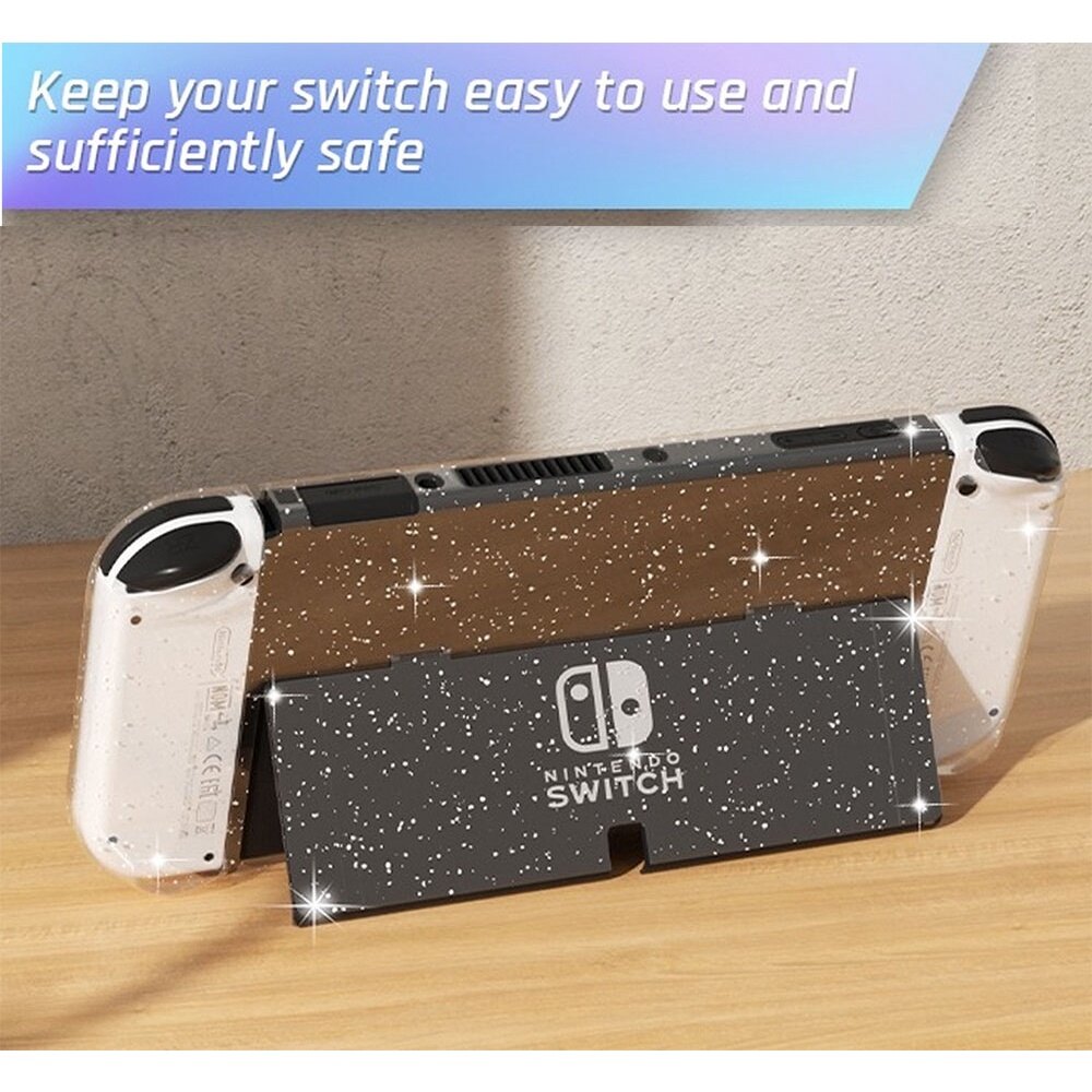 Nintendo Switch Oled Dockable Clear Case Protective Cover for NS Switch Oled Flash Hard Shell