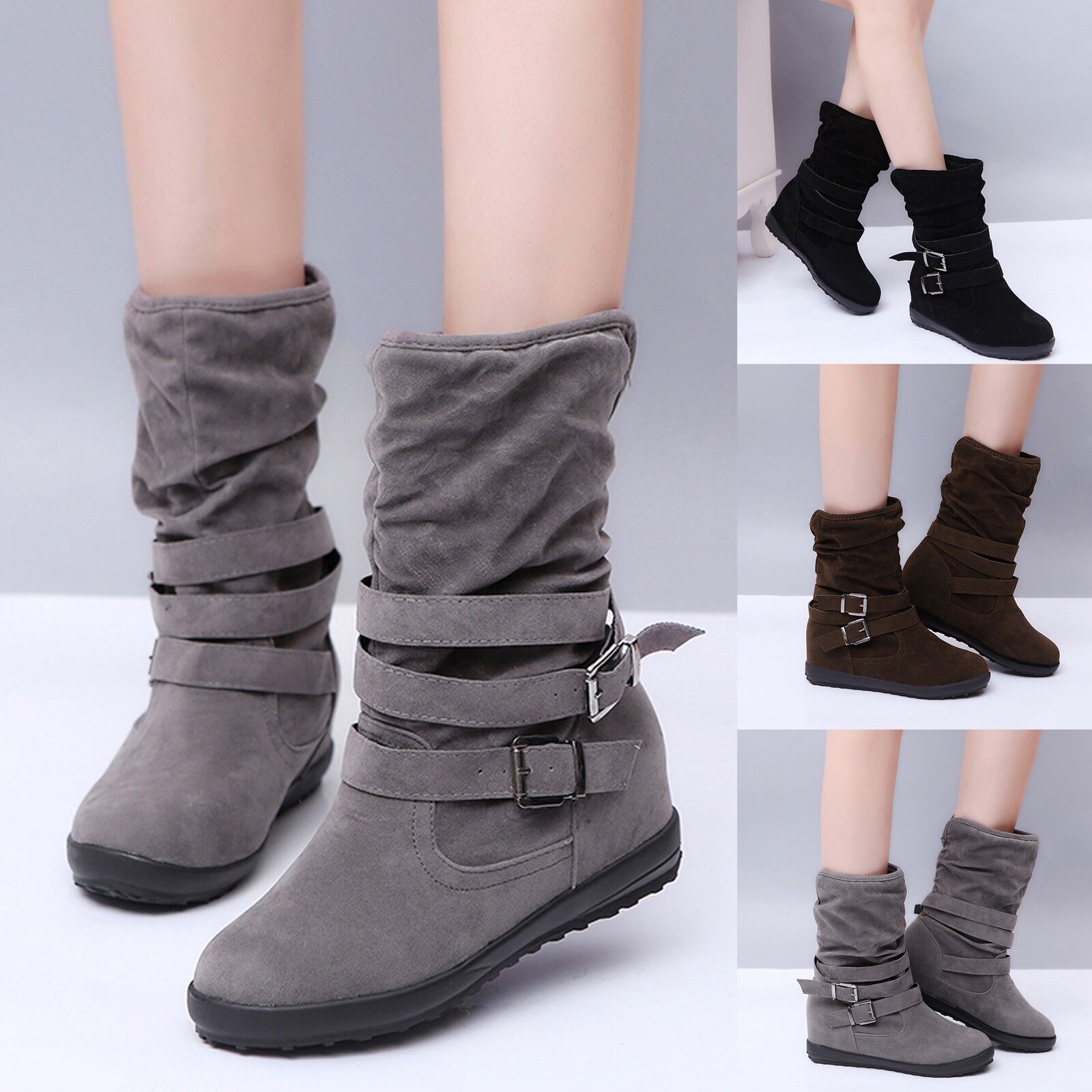 calf high snow boots