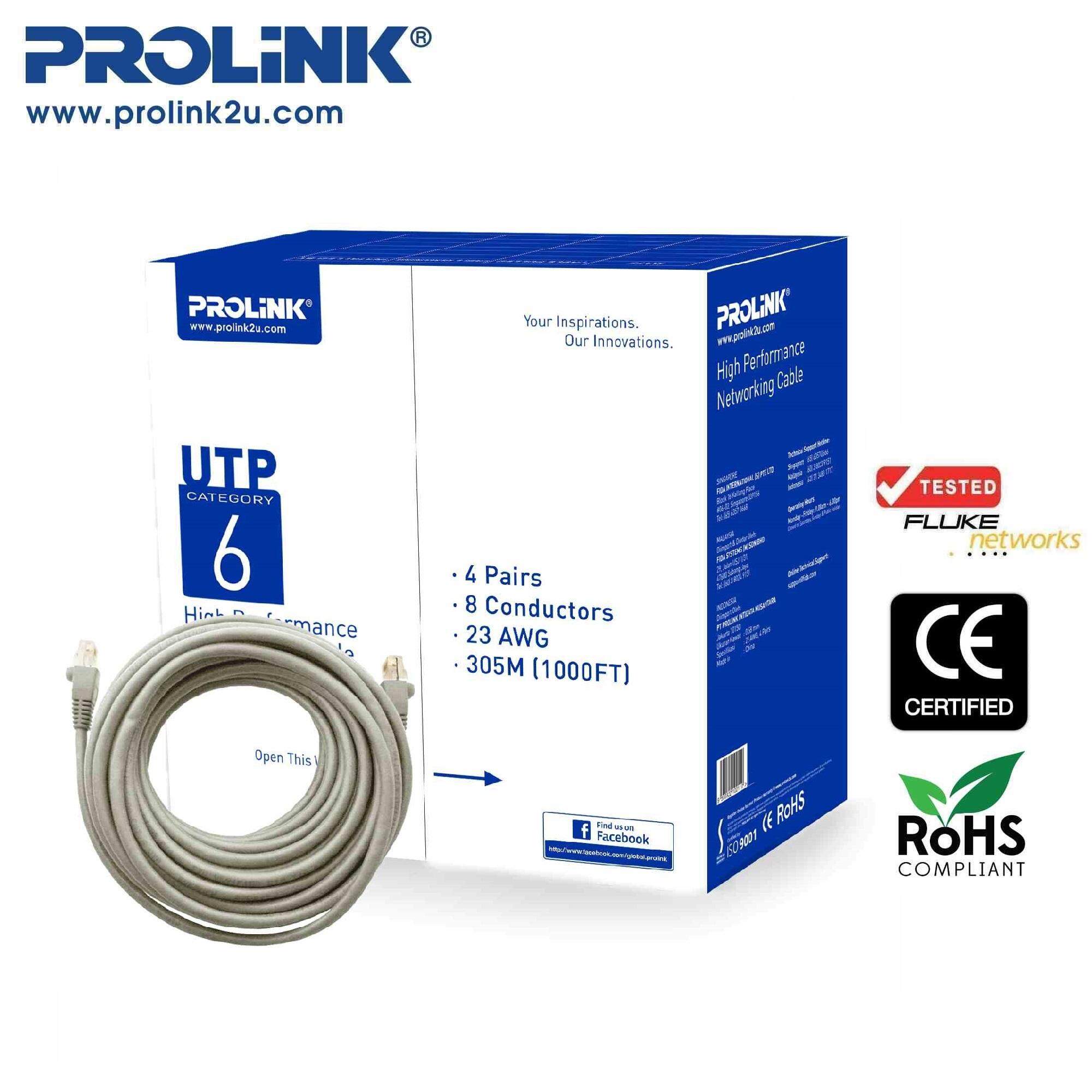 Prolink CAT6 UTP Network Cable 305 Meters HCCA Fluke Tested