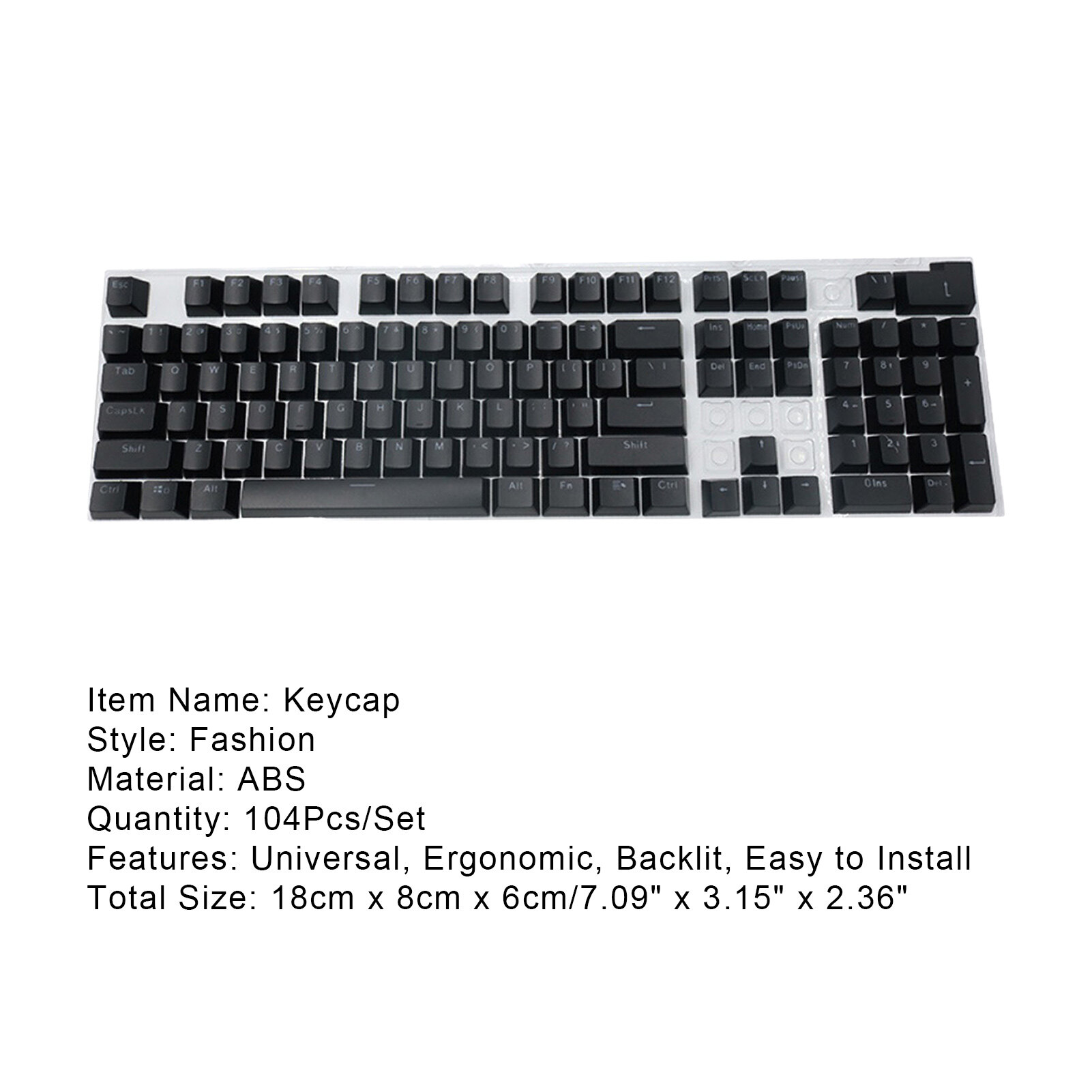 104 Cái/bộ Nắp Quan Trọng, Keycap Công Thái Học ABS Cao Cấp Có Đèn Nền Hoặc Cơ Khí Bàn Phím