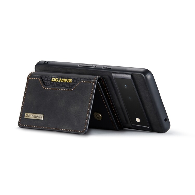 【xPhone Store】 For Google Pixel 6 Pro DG.MING M2 Series 3-Fold Multi Card Bag Back Cover Leather Phone Case