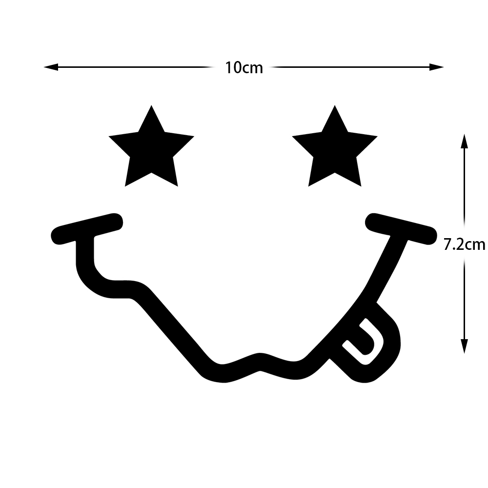1PCS Piaggio Vespa Sprint GTS 300 Smiley Sticker Emoji Motorcycle Headlight Decal Cute Funny Scooter Sticker