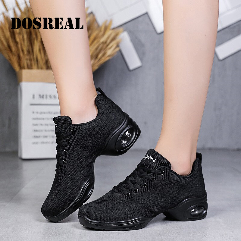 DOSREAL Fashion Shoes For Women Mesh Dancing Shoes Soft Bottom Sneakers Women Platform Shoes Jazz Dance Shoes Women Shoes