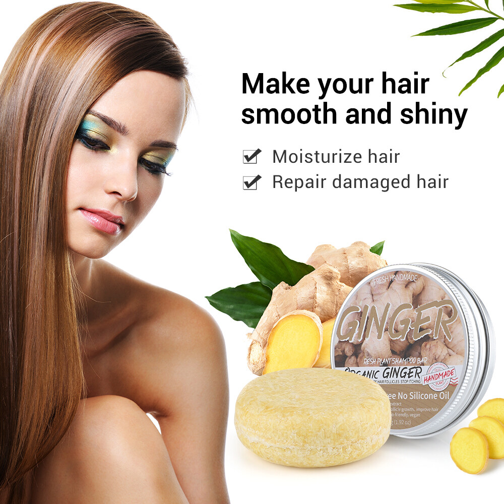 Ginger Shampoo Soap Hair Growth Dense Hair AntiHair Loss Moisturizes