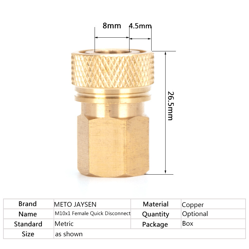 PCP High Pressure M10x1 Thread Quick Coupler Connector Quick Disconnect Copper Air Socket Connection Air Pump PCP Pump