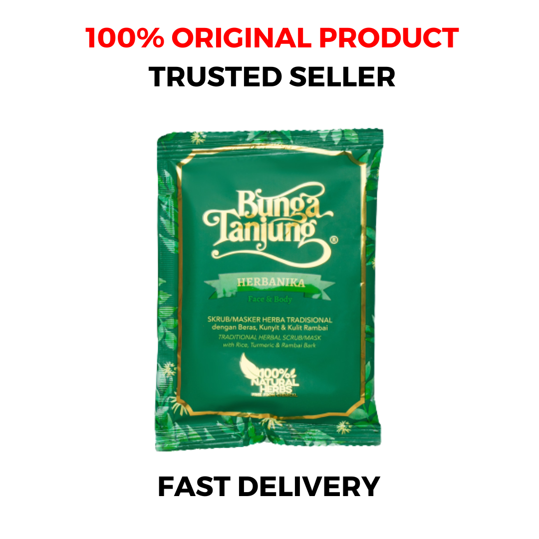(100% ORIGINAL) Bunga Tanjung Herbanika Skrub 50gm/Masker Herba