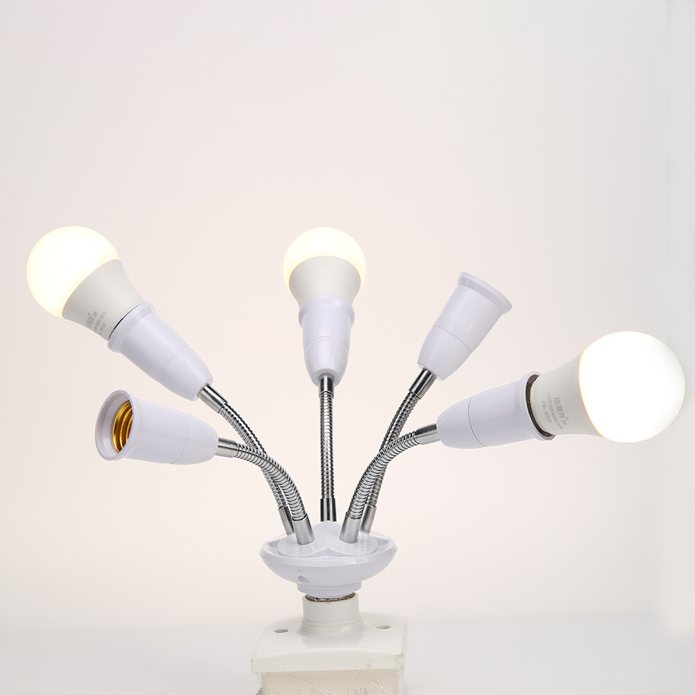 Adjustable E27 Lamp Holder for LED Light Adapter Converter Multi-conversion
