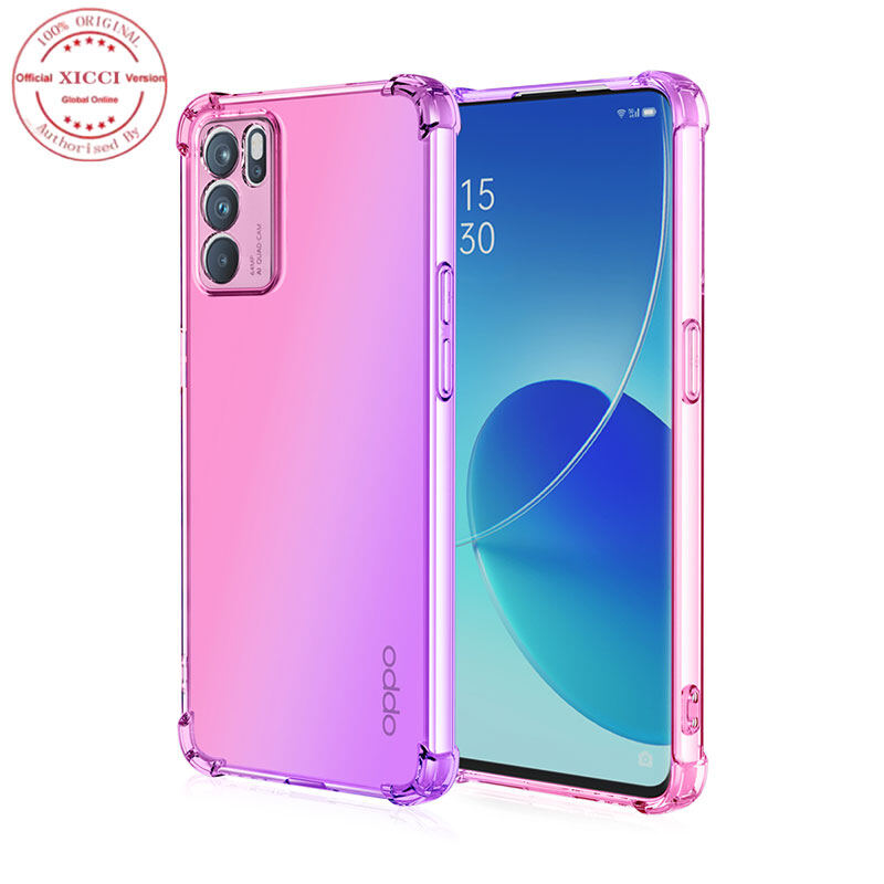 XICCI for OPPO Reno 6Z 5G/A94 5G/A95 5G Gradient Color Case Cover Soft TPU Silicone Phone Cases Back Cover Shockproof Casing