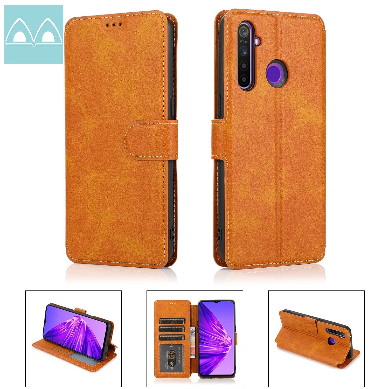Case For OPPO Realme 5 5S 5i C3 5 Pro/Realme Q/Realme 6 6i 6 7 Pro Flip Case Leather Magnetic Flip Wallet Cover Slim Desing with Stand Card Holder Casing