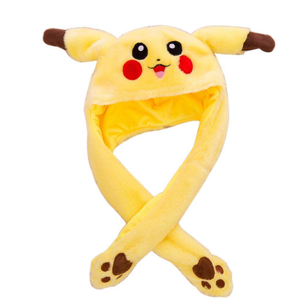 Freedun® 60cm Cute Pikachu Hat Ears Moving Up Down Air Bag Plush Toy Cap Birthday Gift