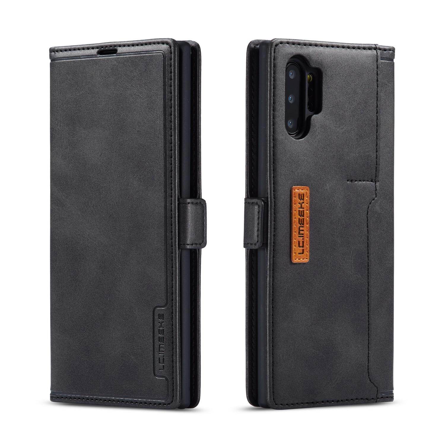 For Samsung Galaxy Note 10 / Samsung Galaxy Note 10+ Note 10 Plus Luxury Retro Premium PU Leather Magnetic Flip Case Vintage Stand Wallet Cover Bag