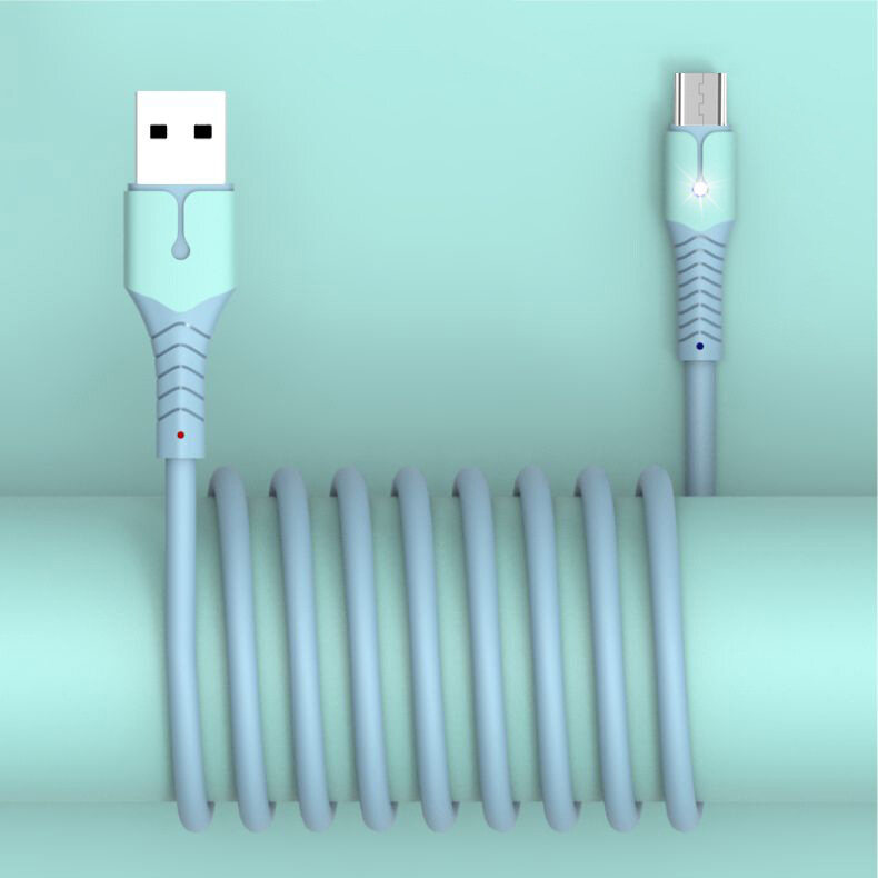 TOPZERO Cáp USB Sạc Nhanh Cáp Usb C Silicon Lỏng Nhẹ Thở Cáp Sạc Nhanh Micro USB Để Chiếu Sáng iPhone 12 Pro Max Samsung S20 Huawei P40 P30 OPPO Vivo Xiaomi