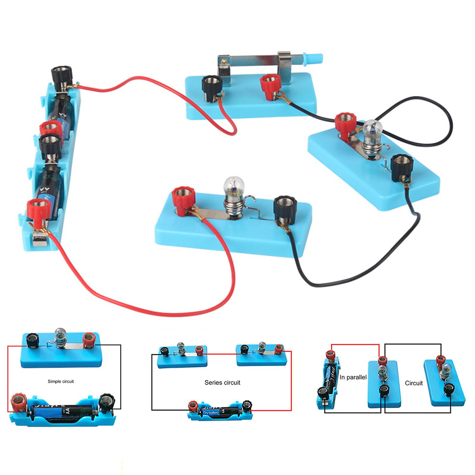 1 Set Educational Circuit Toy Creative Electrical Physics Science Lab Learning Circuit Kit for Children