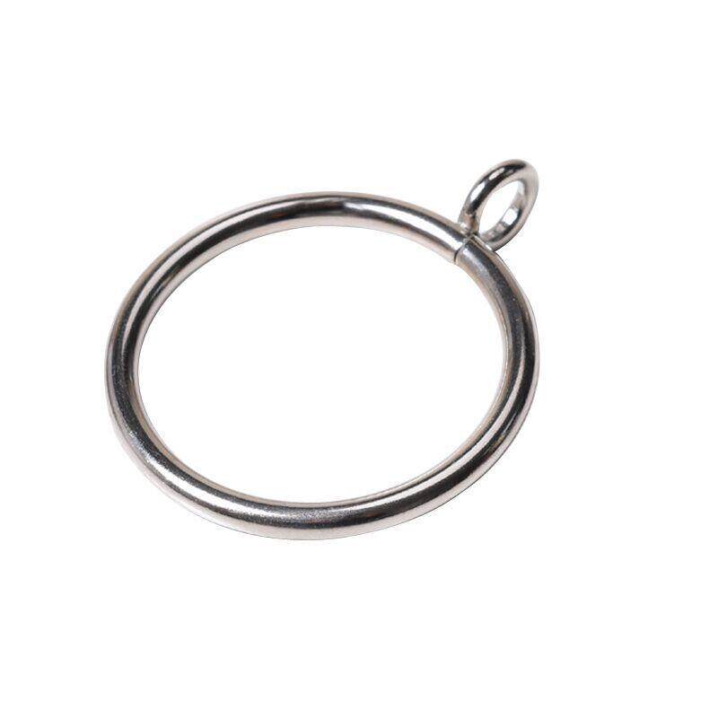 10PCS Curtain Rings Iron For Voile Rod Drapery Rail With Clip Pole 45mm Durable