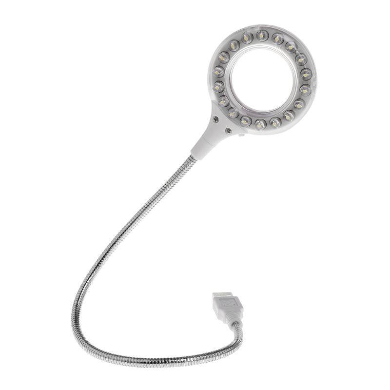Ring LED Light USB Table Desk Lamp 5V Bright Bulb Flexible Gooseneck Adjustable