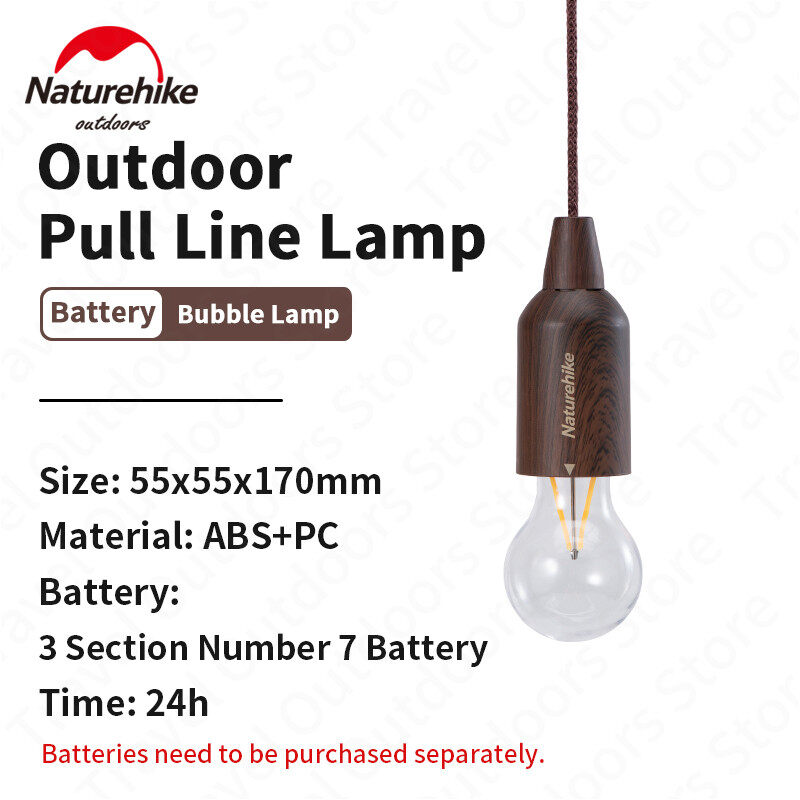 Naturehike Camping Atmosphere Light Hanging Rope Tent Lamp Portable Outdoor IP44 Waterproof Pull Switch Light