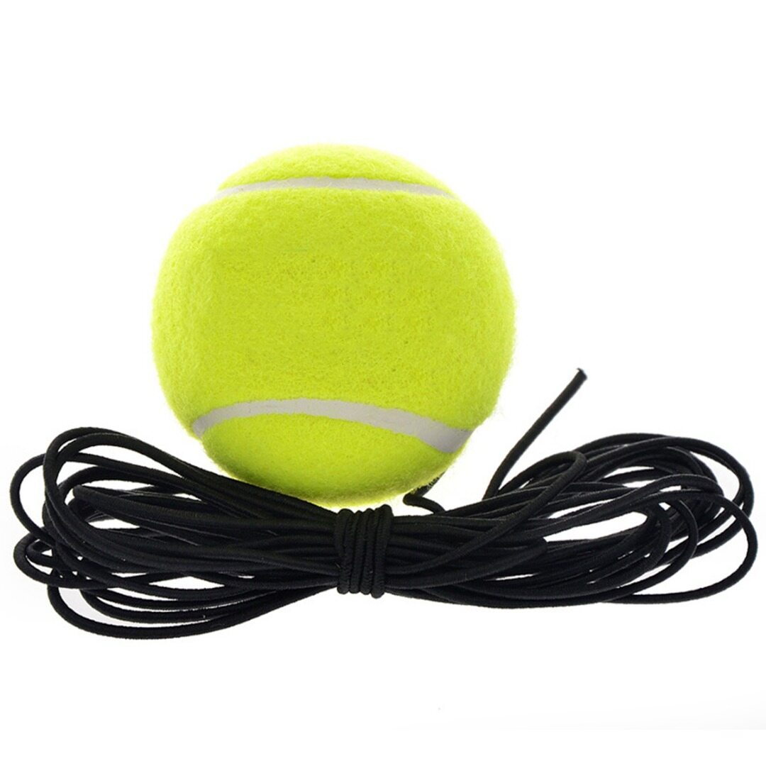 BOKALI 1PCS Rubber Woolen Trainer Tennis Ball With String For Single Practice Training