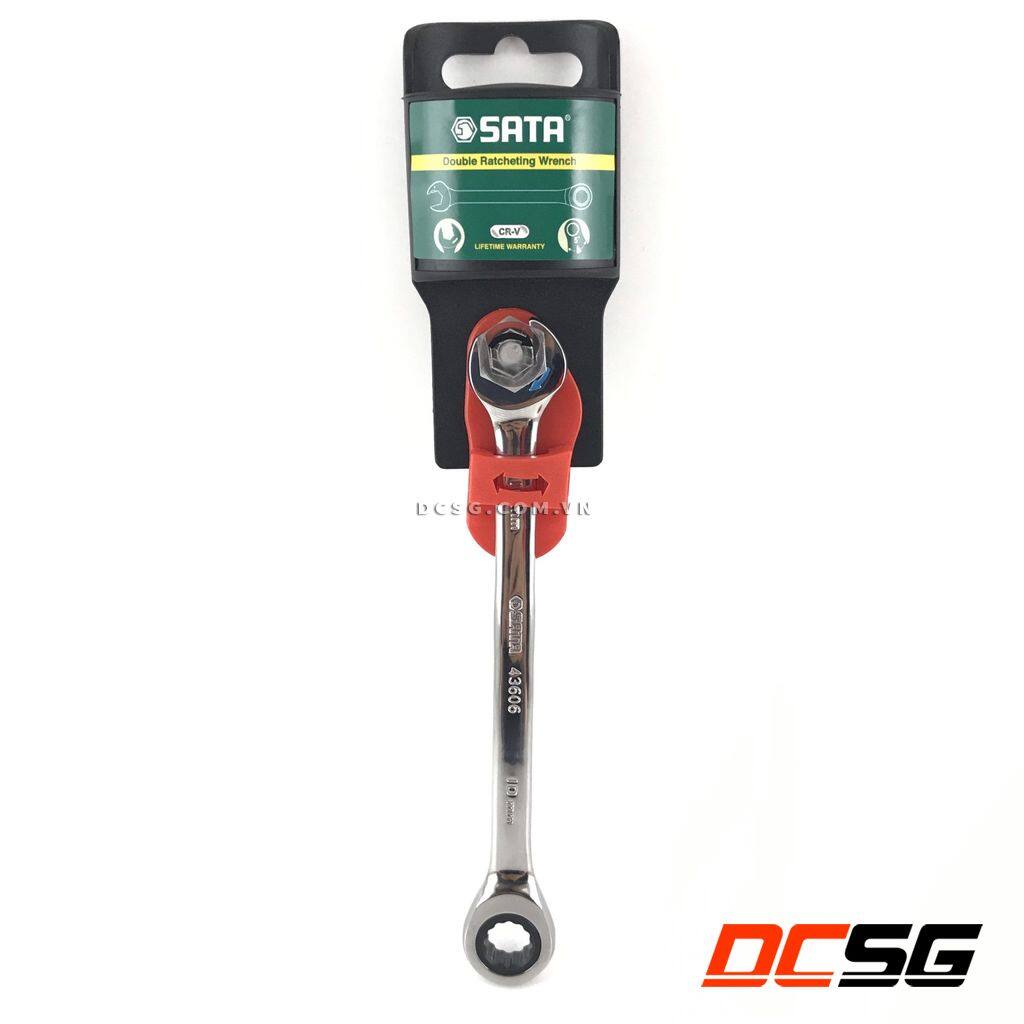 Cờ lê vòng miệng tự động 10mm Sata 43606